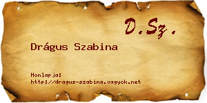 Drágus Szabina névjegykártya