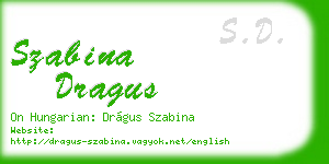 szabina dragus business card